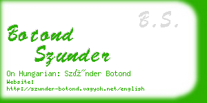 botond szunder business card